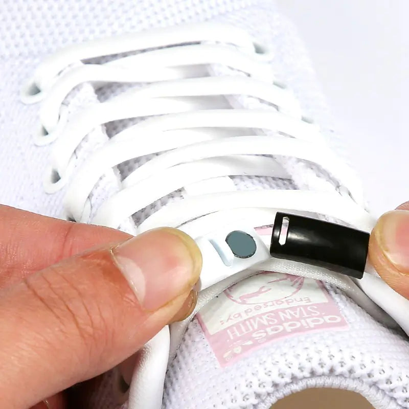 Colorful Magnetic No-Tie Shoelaces with Metal Flat Design