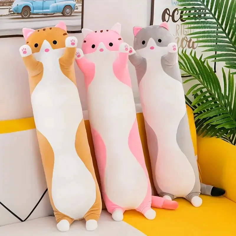 Cute Long Cat Plush Toy Doll for Kids' Sleep & Play