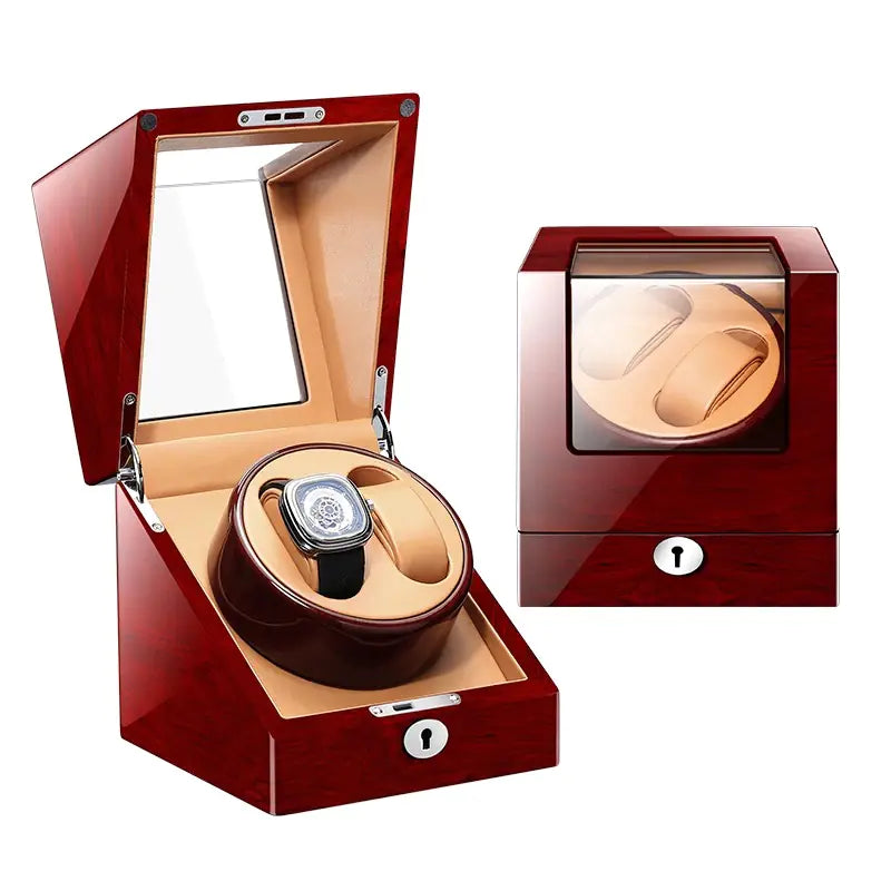 Automatic Watch Winder Box with Leather Cushions