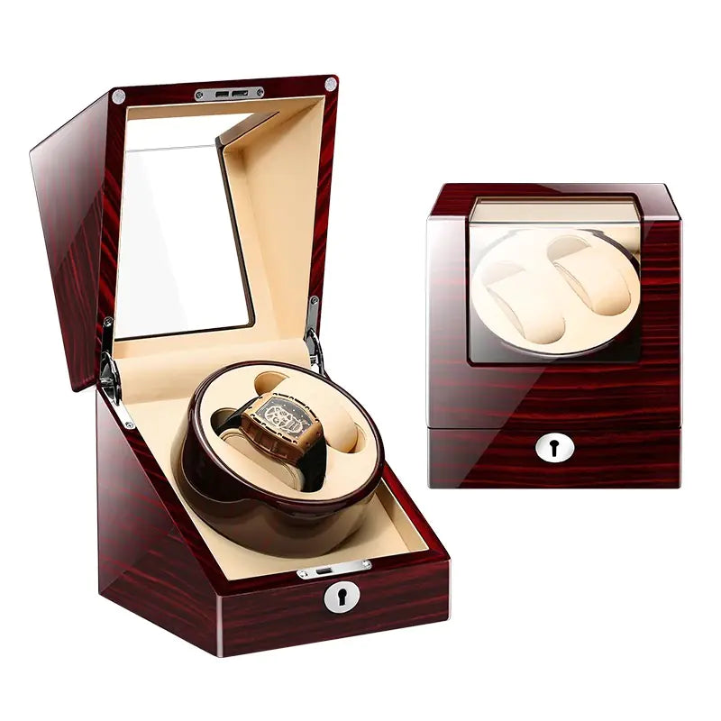 Automatic Watch Winder Box with Leather Cushions