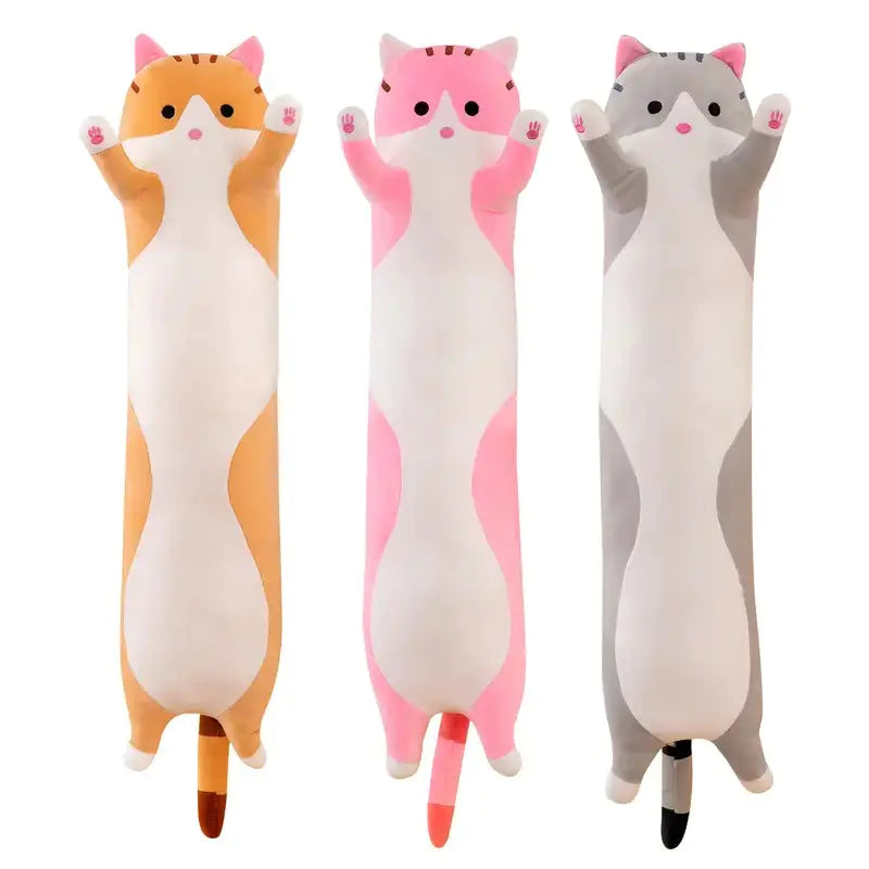 Cute Long Cat Plush Toy Doll for Kids' Sleep & Play
