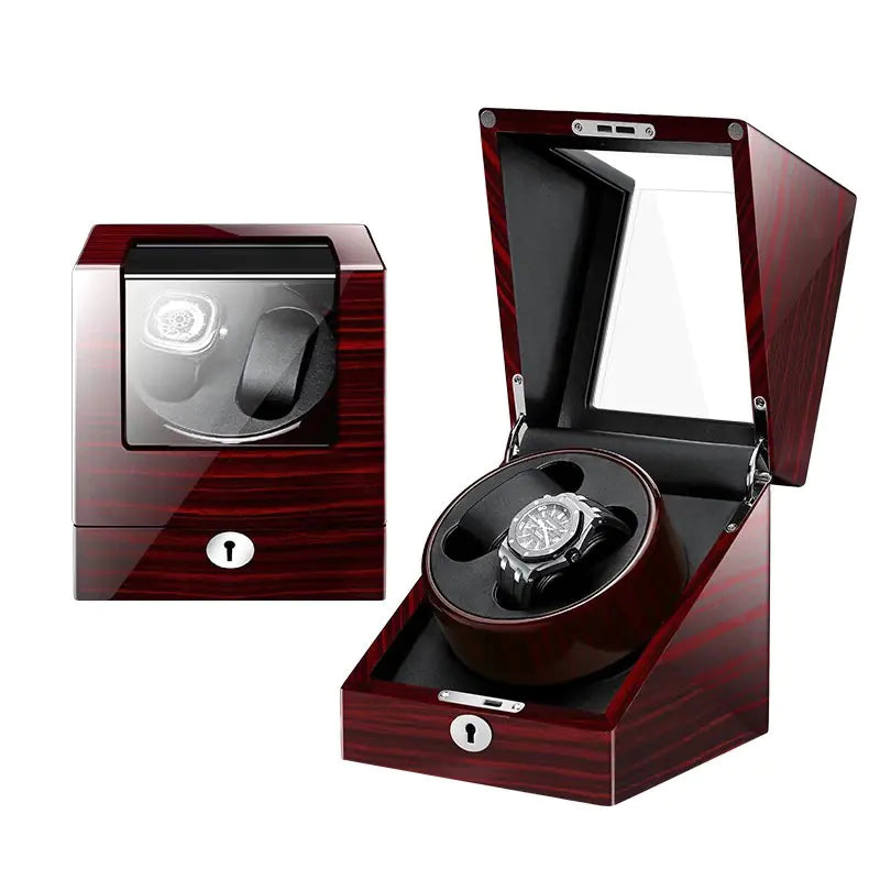 Automatic Watch Winder Box with Leather Cushions