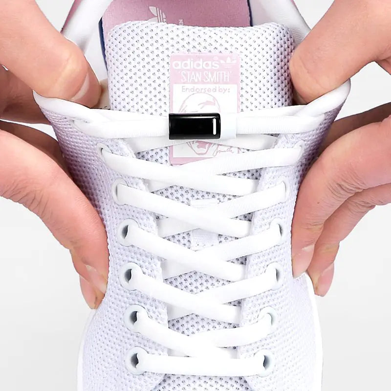 Colorful Magnetic No-Tie Shoelaces with Metal Flat Design