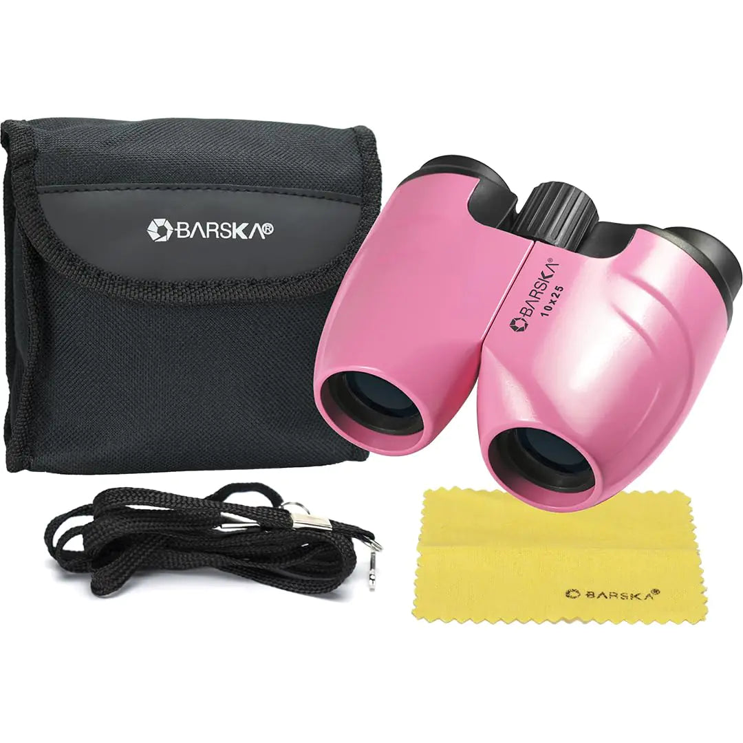 Barska CO11370 10x25 Pink Porro Binoculars (Pink)