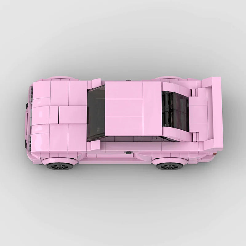 Self Assemble Pink Model Racecar