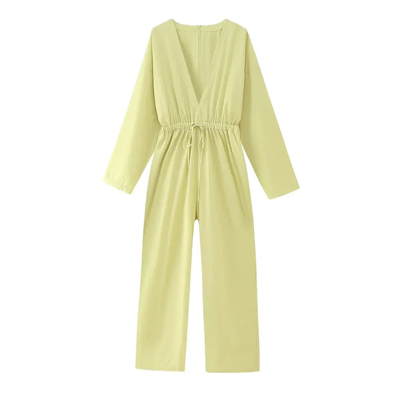 Pink V-Neck Utility Jumpsuit