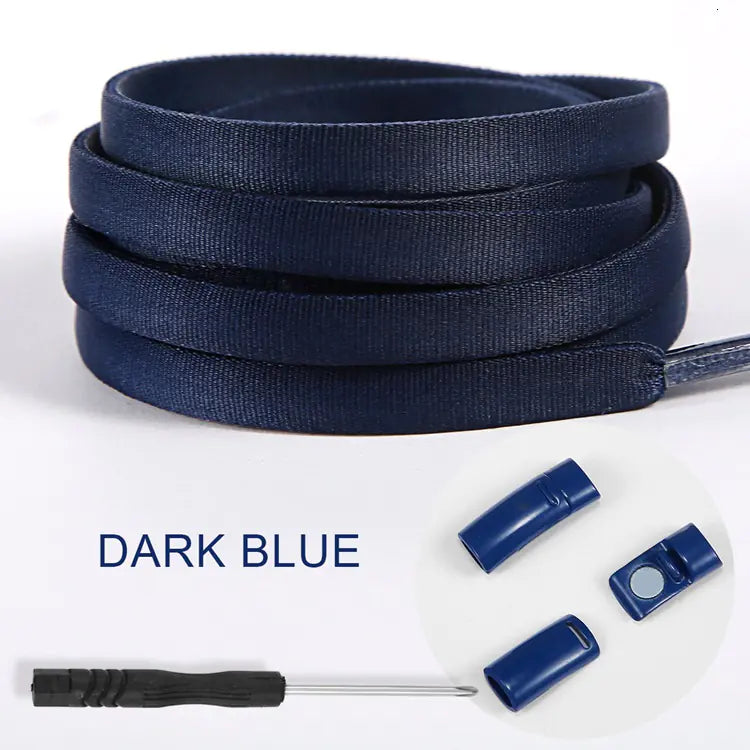 Colorful Magnetic No-Tie Shoelaces with Metal Flat Design