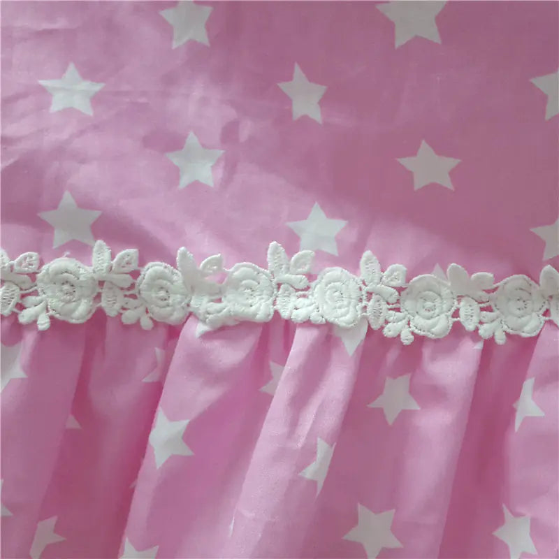 Pink Floral Embroidered Lace Dress